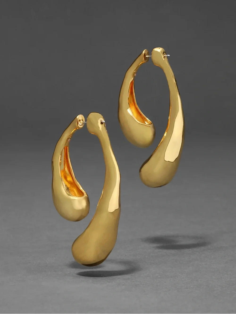 Alexis Bittar Molten Gold Scoop Front Back Earring_9